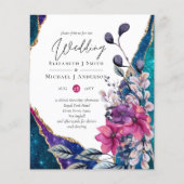 Prachtige BUDGET Violet Blauwe Bloemige Agaat Trou (Voorkant)