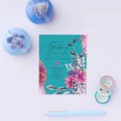 Prachtige budgettaire roze Blauwgroen Floral Agate Flyer (Enkel)