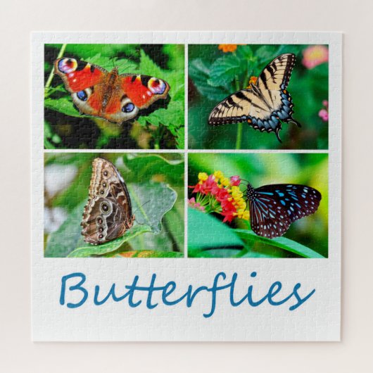 Prachtige Butterflies Collage, 4 Foto's, 10 jaar o Legpuzzel (Horizontaal)