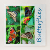 Prachtige Butterflies Collage, 4 Foto's, 10 jaar o Legpuzzel (Verticaal)