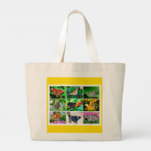 Prachtige Butterflies Collage, 9 Foto's Grote Tote Bag (Achterkant)