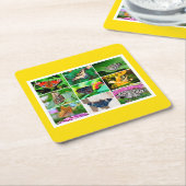 Prachtige Butterflies Collage, 9 Foto's Kartonnen Onderzetters (Schuin)