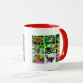 Prachtige Butterflies Collage, 9 Foto's Mok (Voorkant rechts)