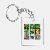 Prachtige Butterflies Collage, 9 Foto's Sleutelhanger (Voorkant Links)