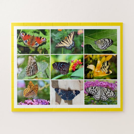 Prachtige Butterflies Foto Collage, 56 stuks oud Legpuzzel (Horizontaal)