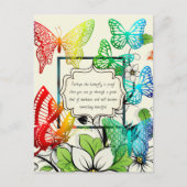 Prachtige Butterflies Rainbow Advice Briefkaart (Voorkant)
