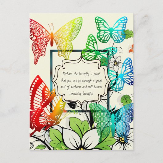 Prachtige Butterflies Rainbow Advice Briefkaart (Voorkant)