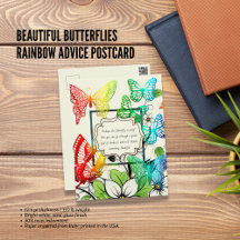 Prachtige Butterflies Rainbow Advice Briefkaart