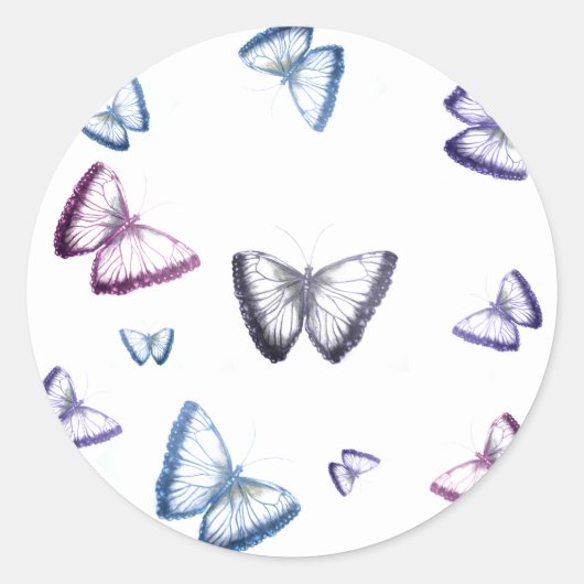 Prachtige Butterflies Ronde Sticker (Voorkant)