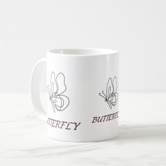 Prachtige Butterfly Art Mok (Voorkant links)