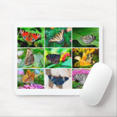 Prachtige Butterfly Collage, 9 foto's Muismat (Met muis)