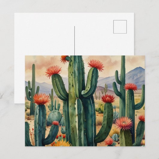 Prachtige Cactus woestijn Briefkaart (Voorkant / Achterkant)