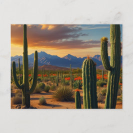 Prachtige Cactus woestijn Briefkaart