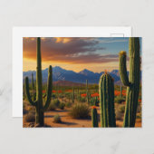 Prachtige Cactus woestijn Briefkaart (Voorkant / Achterkant)
