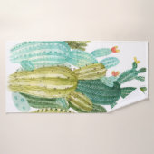 Prachtige cactussen, succulenten, cactus bloomi badhanddoek (Badhanddoek)