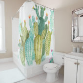 Prachtige  cactussen, succulenten, cactus bloomi douchegordijn (In situ)