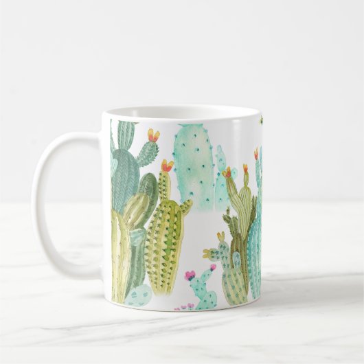 Prachtige cactussen, succulenten, cactus bloomi koffiemok (Links)