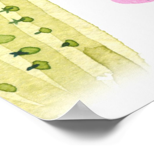 Prachtige  cactussen, succulenten, cactus bloomi poster (Hoek)