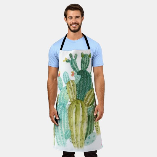 Prachtige  cactussen, succulenten, cactus bloomi schort (Gedragen)