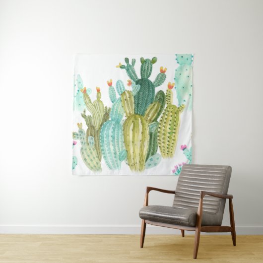 Prachtige cactussen, succulenten, cactus bloomi wandkleed (In situ)