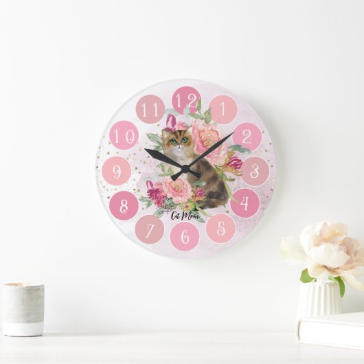 Prachtige cadeau voor een kattever grote klok (Huis)