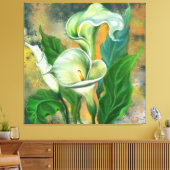 Prachtige Calla Lily Bloem - Kunsttekening Gemigne Canvas Afdruk (Insitu (Woonkamer))