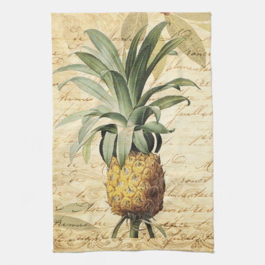 Prachtige  Calligrafie Pineappel Theedoek (Verticaal)