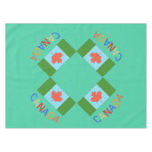 prachtige Canadese kunststijl maple leaf vlag groe Tafelkleed (Voorkant (Horizontaal))