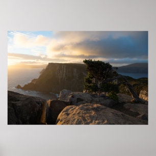 Prachtige Cape Pillar Sunset, Tasmanië Poster