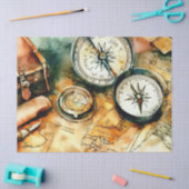 "Prachtige cartografie: avontuur wacht" Tissuepapier (Craft)