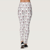 Prachtige Cartoon met witte kat Leggings (Achterkant)