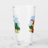 Prachtige Cartoon Red Fox Glas (Links)