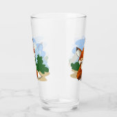 Prachtige Cartoon Red Fox Glas (Rechts)