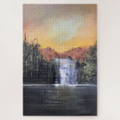 Prachtige cascade waterval Acrylverf Legpuzzel (Verticaal)