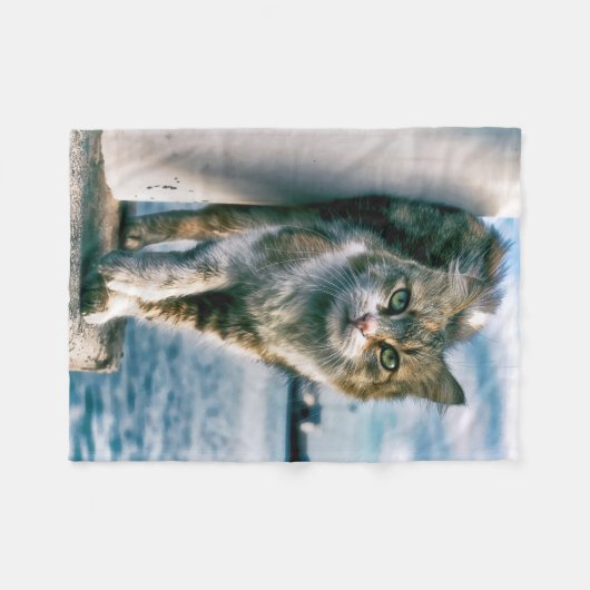 Prachtige Cat Fleece Deken (Voorkant (Horizontaal))