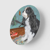 Prachtige Cavalier Spaniel wandklok (Hoek)