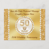 Prachtige Cheap, 50e Jubileum Save the Date, Briefkaart (Voorkant)