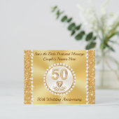 Prachtige Cheap, 50e Jubileum Save the Date, Briefkaart (Staand voorkant)