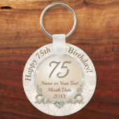 Prachtige Cheap, 75e verjaardag voor haar Sleutelhanger (Voorkant)