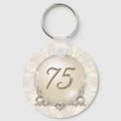 Prachtige Cheap, 75e verjaardag voor haar Sleutelhanger (Achterkant)