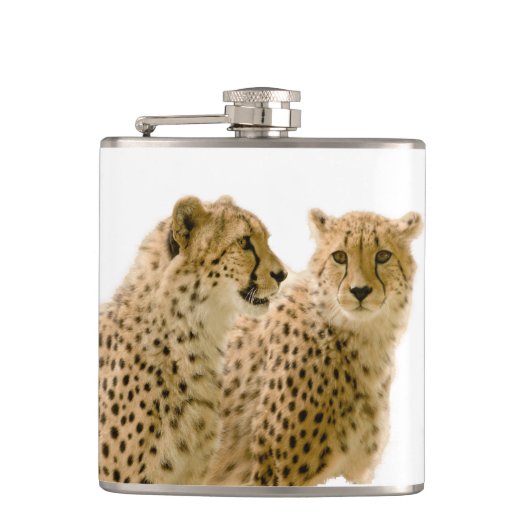 Prachtige Cheetah Beauful Cat-foto Heupfles (Voorkant)