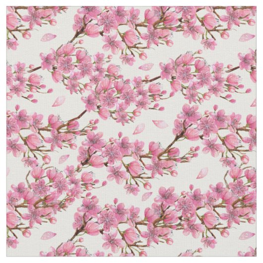 Prachtige Cherry Blossom Pattern Stof (Close Up)