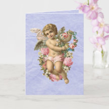 Prachtige  Cherub / Angel met bloemen