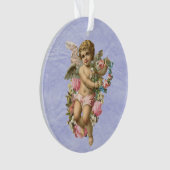 Prachtige  Cherub / Angel met bloemen Ornament (voorkant)