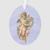 Prachtige  Cherub / Angel met bloemen Ornament (voorkant)