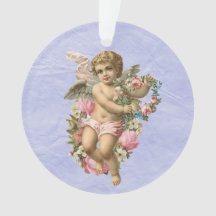 Prachtige  Cherub / Angel met bloemen