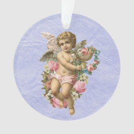 Prachtige  Cherub / Angel met bloemen Ornament