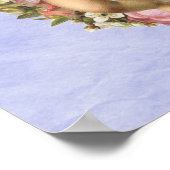 Prachtige  Cherub / Angel met bloemen Poster (Hoek)