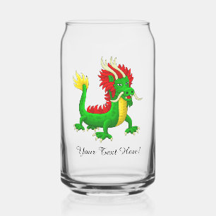 Prachtige Chinese Draak Blikvorm Glas