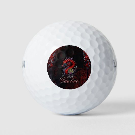 Prachtige Chinese draak Golfballen (Voorkant)